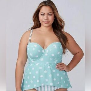 Lane Bryant Cacique Swim Tankini Top